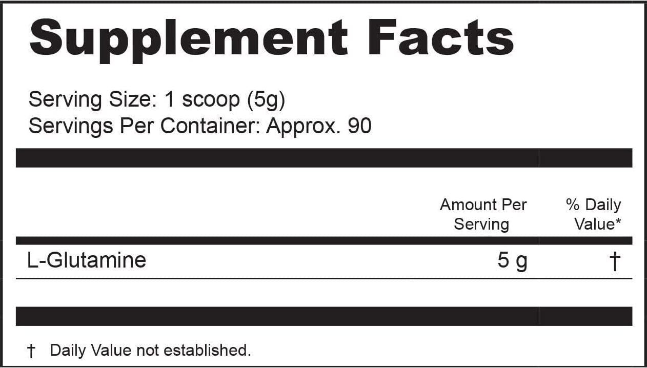 BioActive Nutrients Pure L-Glutamine Powder Supplement - Optimum Gut Health and Muscle Recovery Support - Restore, Revive, and Repair - Nutrition Supplements Powder - Gluten-Free - 454 g / 90 Servings