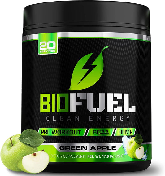 BioFUEL Vegan Pre Workout Gummies | Vegan BCAAs | Hemp Isolate - Supplement for Men and Women - Caffeine Free + Vegan Friendly + BCAA and Hemp Isolate for Elite Muscle Healing - 20 Servings