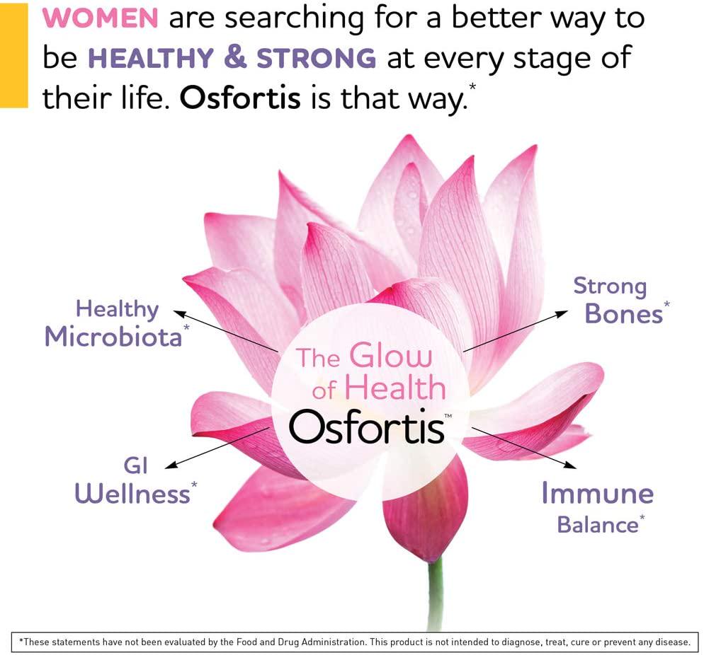 BioGaia Osfortis, Women's Probiotic for Strong Bones, Immune Balance and GI Wellness, Contains L. reuteri 6475, 60 Capsules, 1 Pack