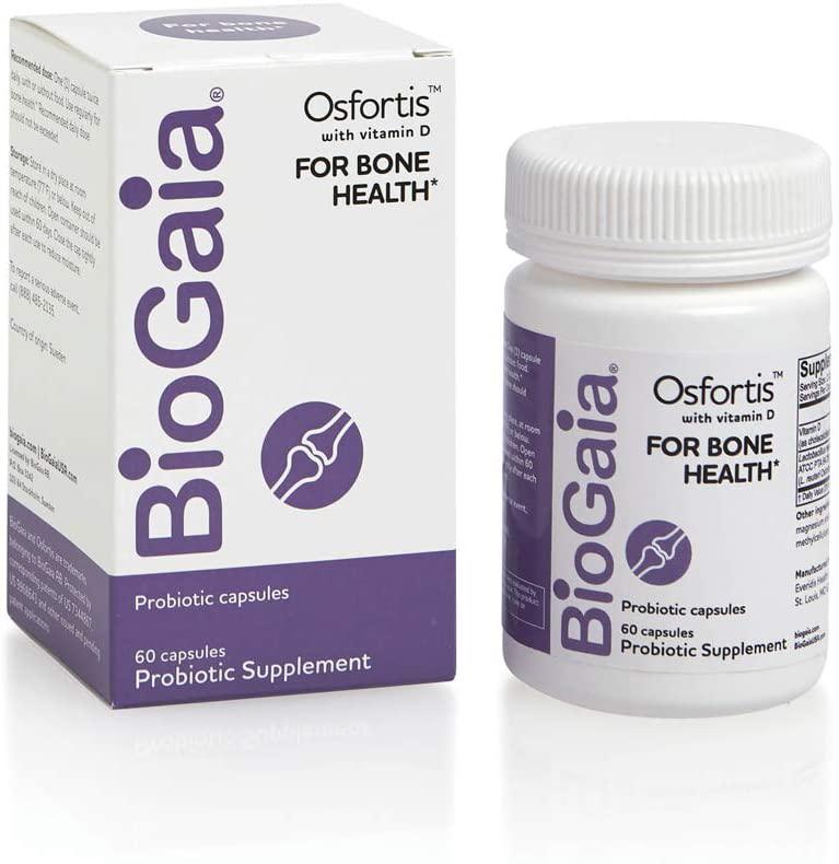 BioGaia Osfortis, Women's Probiotic for Strong Bones, Immune Balance and GI Wellness, Contains L. reuteri 6475, 60 Capsules, 1 Pack