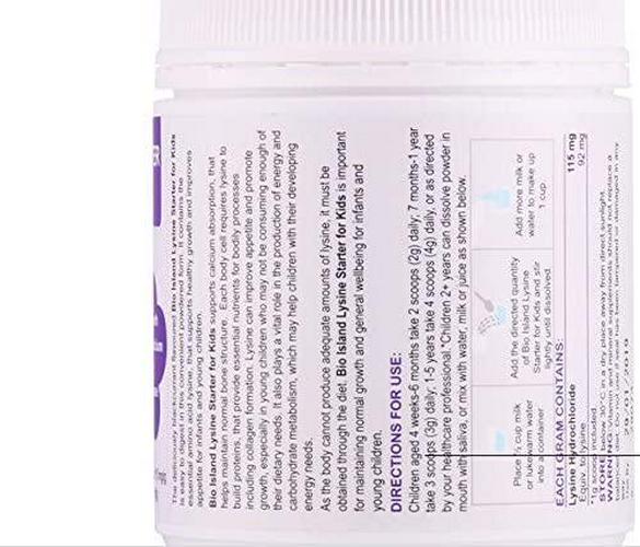 BioIsland Lysine Starter for Kids 150G