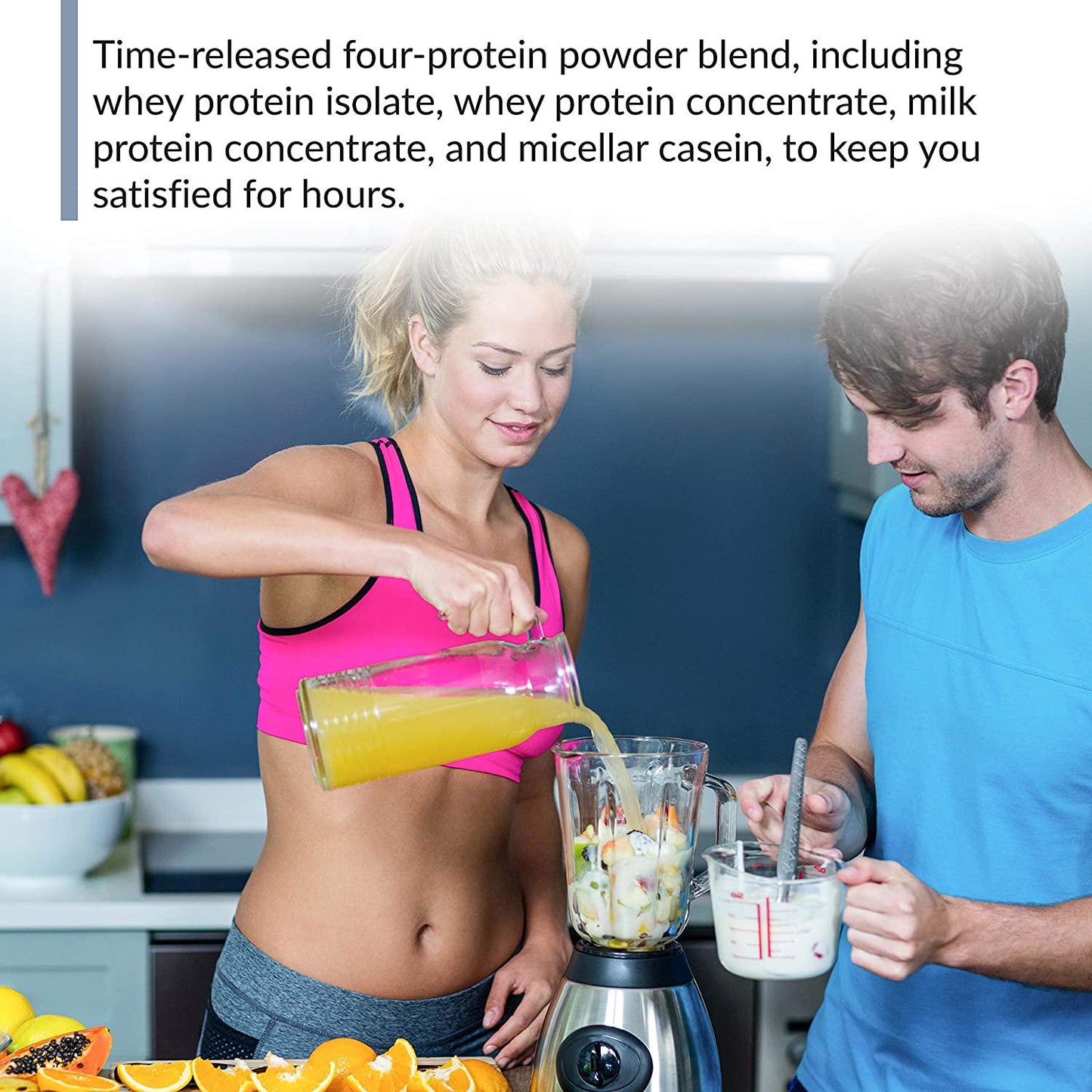 BioTrust Low Carb Natural and Delicious Protein Powder Whey and Casein Blend from Grass-Fed Hormone Free Cows, Non GMO, Soy Free, Gluten Free, Hormone and Antibiotic Free (6 Flavors) (Vanilla)