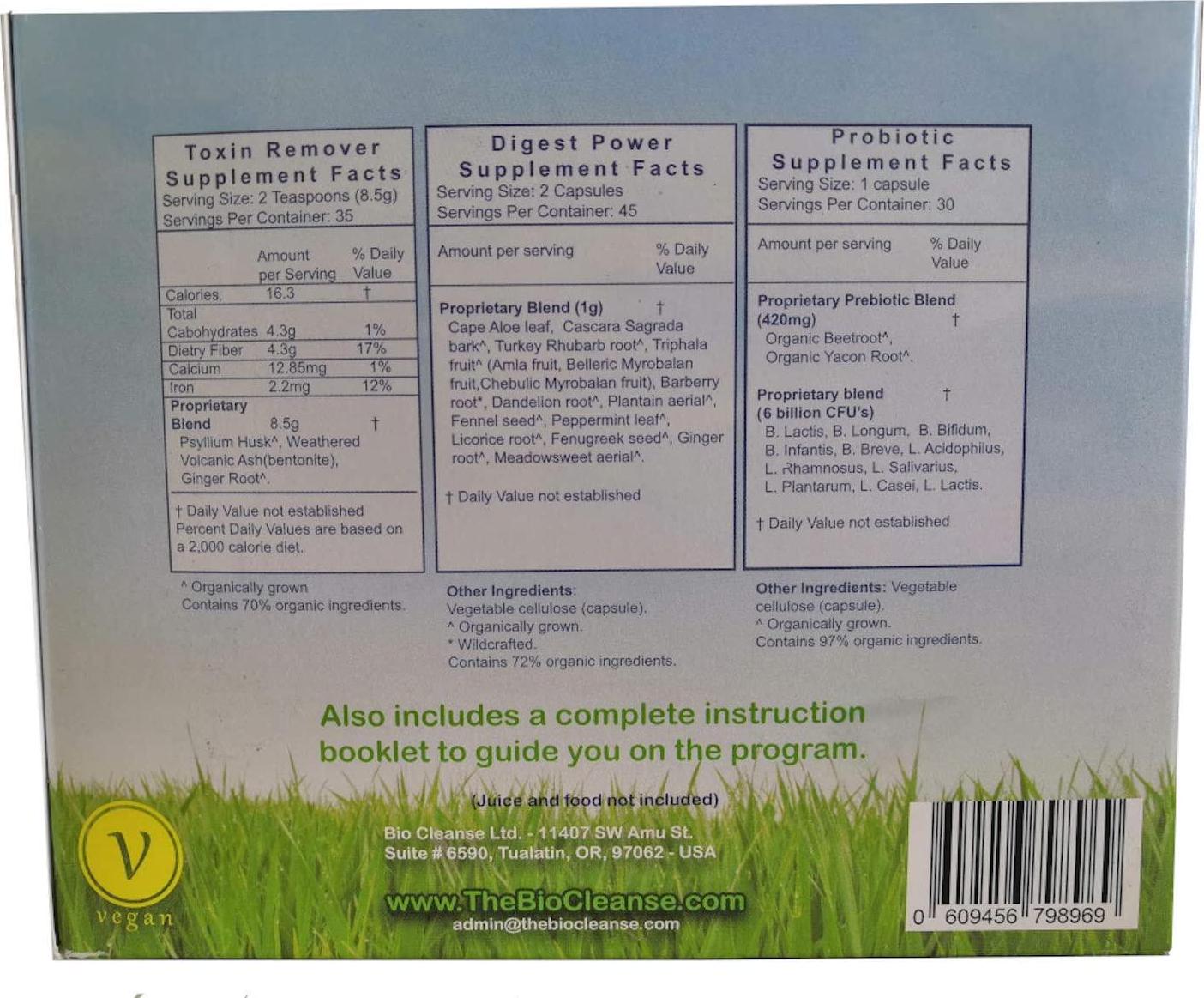 Bio Cleanse Detox Kit, Includes Probiotic Formula, Digest Power and Bentonite Psyllium, for Mucoid Plaque Cleanse, Colon Care, Healthy Elimination and Gut Health