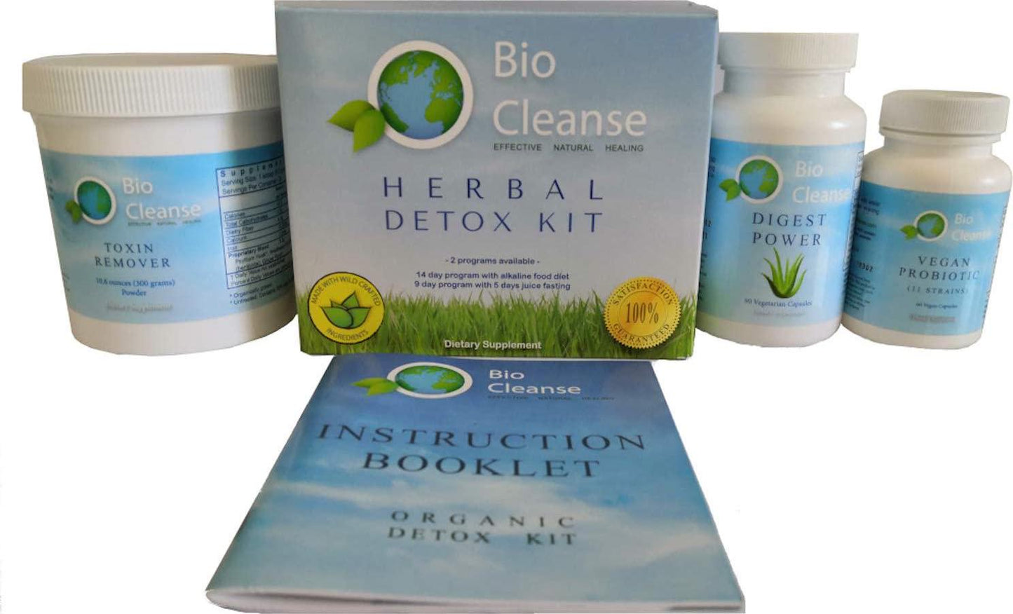 Bio Cleanse Detox Kit, Includes Probiotic Formula, Digest Power and Bentonite Psyllium, for Mucoid Plaque Cleanse, Colon Care, Healthy Elimination and Gut Health