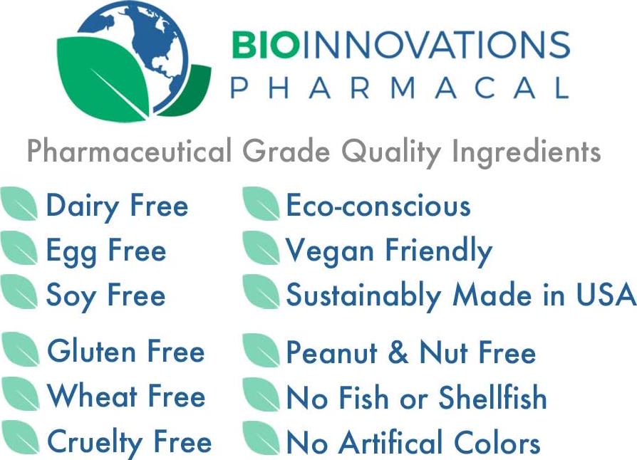 Bio-Innovations Pharmacal Bromelain Proteolytic Protein Digesting Pineapple Enzyme 2400 GDU 1000mg, GI Tract, Immune Support, Nutrient Absorption, Reduce Inflammation, Joint Muscle Bone 180 Veg Caps