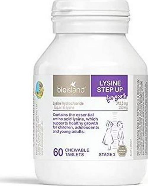 Bio Island Lysine Step Up for Youth Capsules, 60 count
