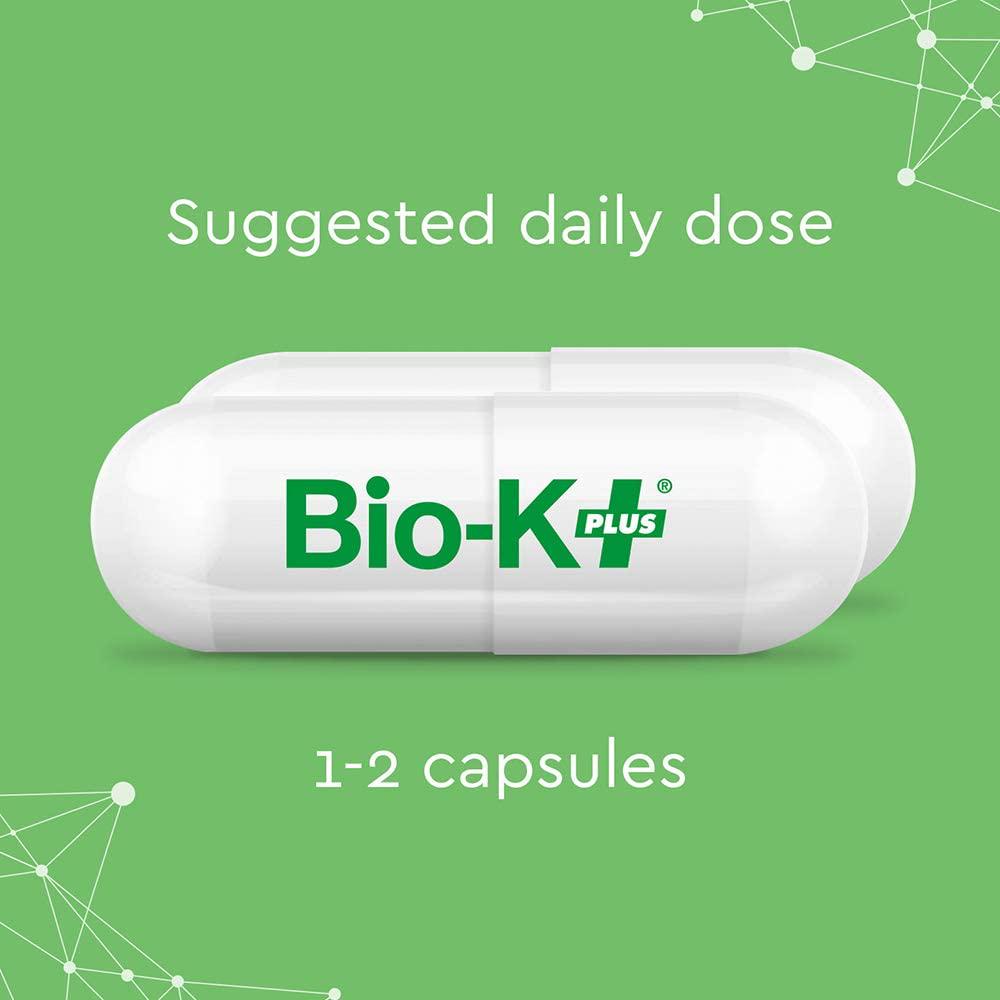 Bio-K+ Extra Care Probiotic Supplement Capsule for Women and Men. 80 Billion Bacteria at Expiry Date. Delayed Release Capsule, Vegan and Gluten Free. 30 Capsules/Box.
