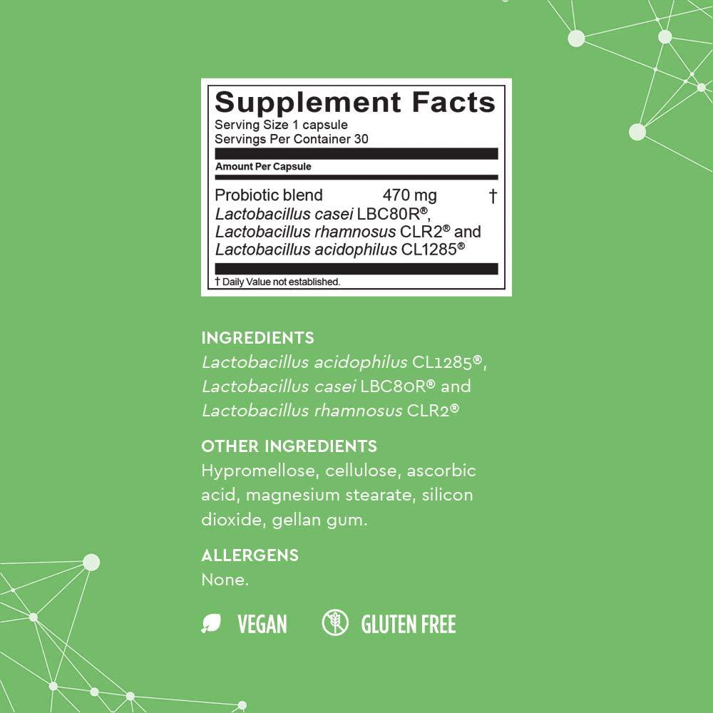 Bio-K+ Extra Care Probiotic Supplement Capsule for Women and Men. 80 Billion Bacteria at Expiry Date. Delayed Release Capsule, Vegan and Gluten Free. 30 Capsules/Box.