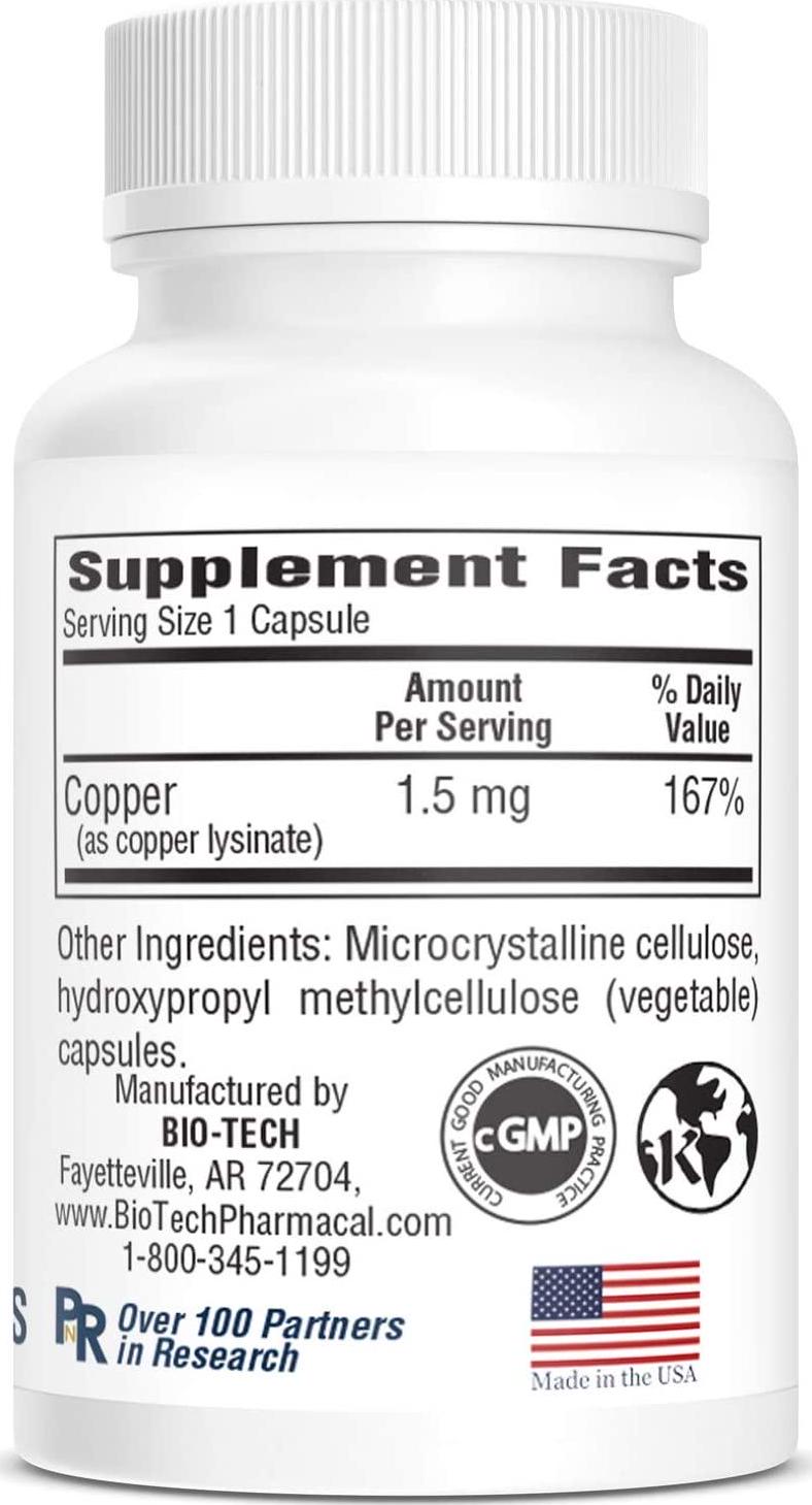 Bio-Tech- Cu 1.5 100 vegcaps