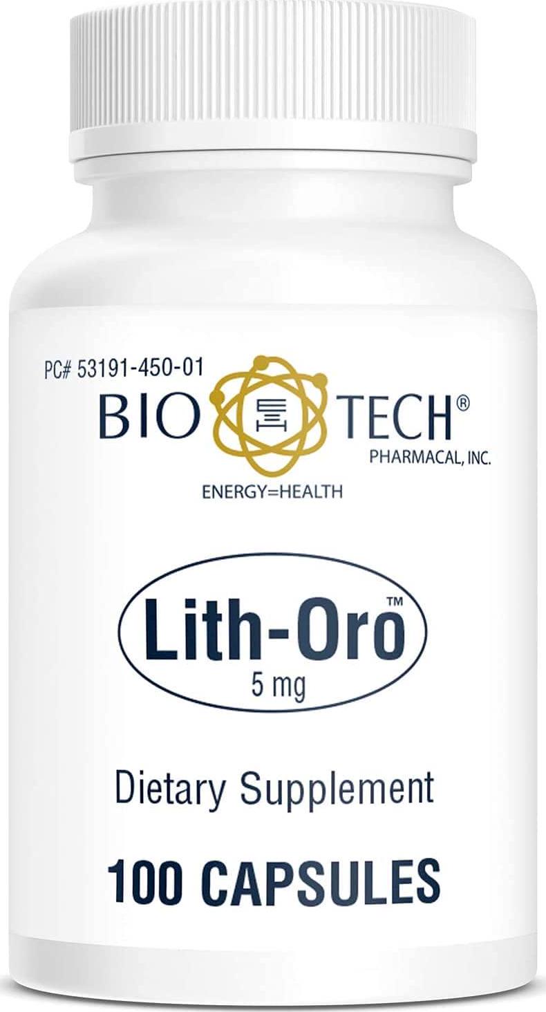 Bio-Tech Pharmacal Lith-Oro Dietary Supplement (5mg, 100 Count)