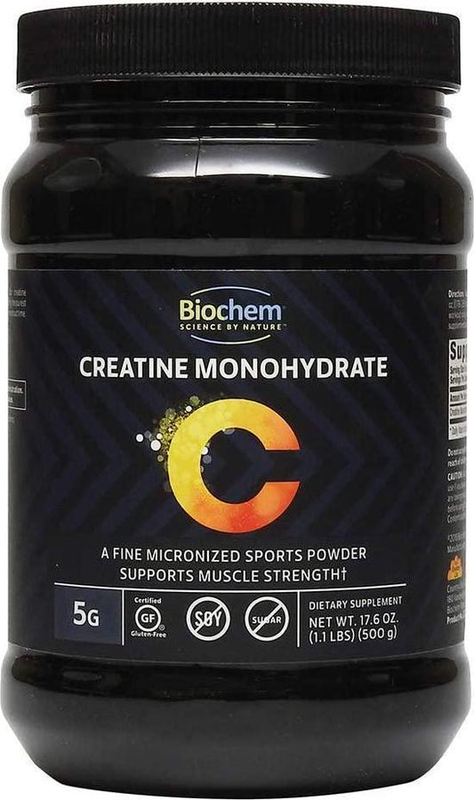 Biochem Creatine Monohydrate - 5g - 100 Servings - Pre-Workout Supplement - May Help Support Muscle Strength - Vegan - Keto-Friendly - Certified Gluten-Free