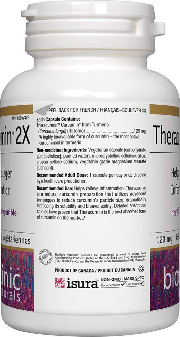 Bioclinic Naturals - Theracurmin 2X 120mg 75 V-Caps