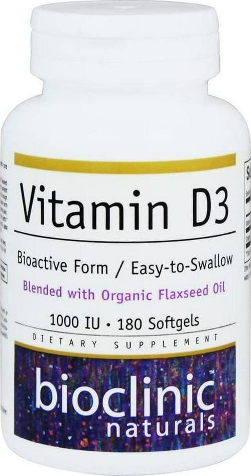 Bioclinic Naturals - Vitamin D3 1000 IU 180 softgels