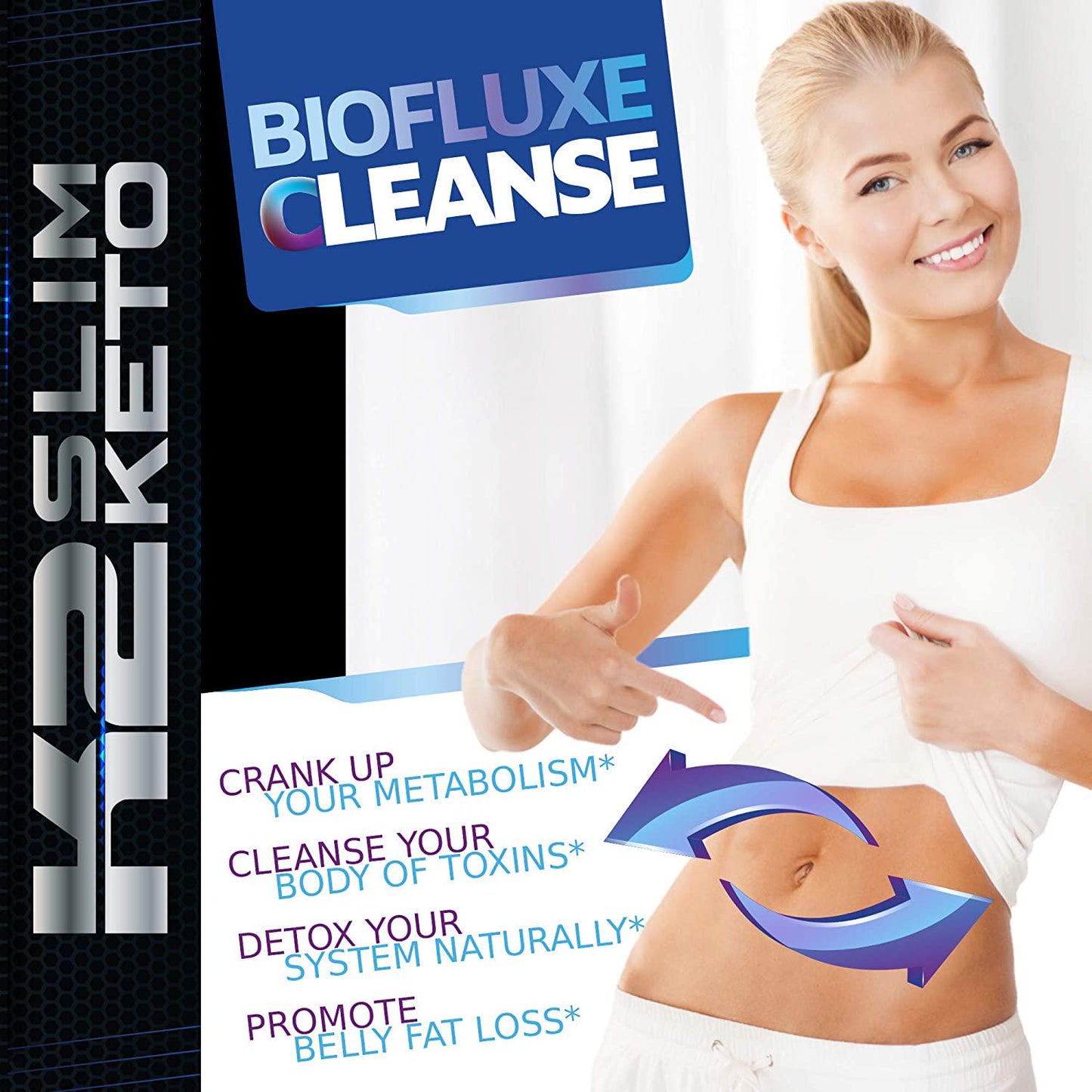 Biofluxe Detox Cleanse by K2 Slim Keto - Shrink The Gut Fast with a Cleanse - Help Crank up Your Metabolism - Cleanse Your Body of toxins - Detox Your System Naturally - Promote Belly Fat Loss