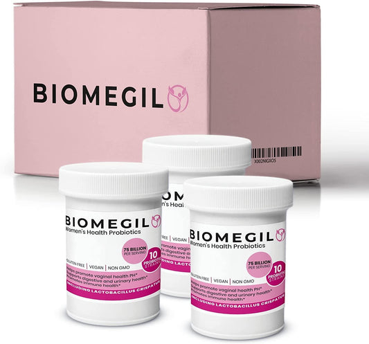 Biomegil Women's Health Probiotics- 75 Billion CFU per Serving Including Lactobacillus crispatus