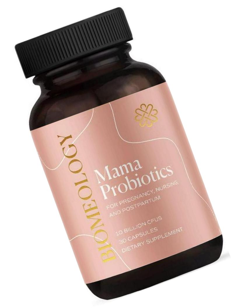 Biomeology Probiotics for Pregnancy, Postpartum, and Breastfeeding | Supports Digestive and Immune Health for Mom and Baby | Morning Sickness Relief | Take with Prenatal Vitamins | 30 Capsules