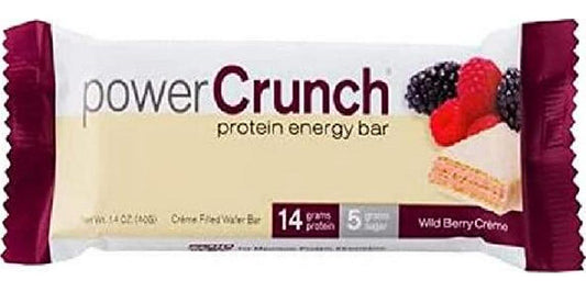 Bionutritional Power Crunch Protein Energy Bars, Wild Berry Creme, Bars, 1.4 Ounce (12 Count)