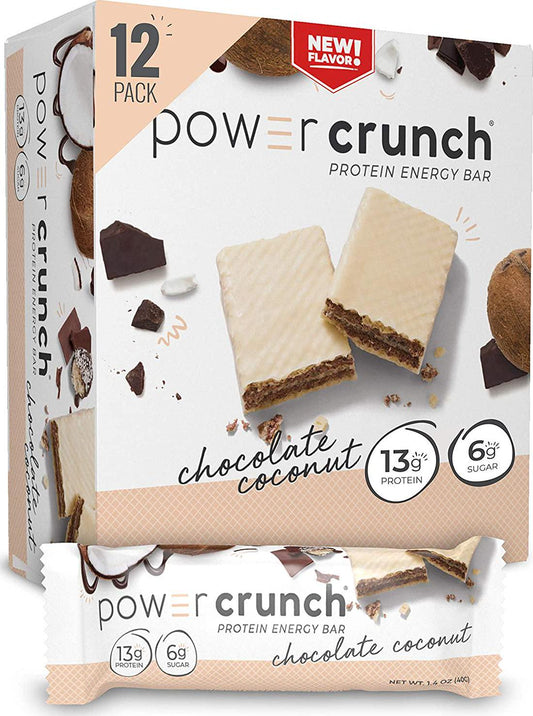 Bionutritional Research Group Power Crunch Bar Chocolate Coconut 12/box, Chocolate Coconut, 12 count, 12 Count