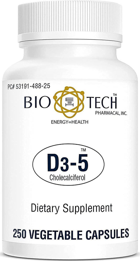 Biotech D3-5 5000iu Capsules, 250 Count