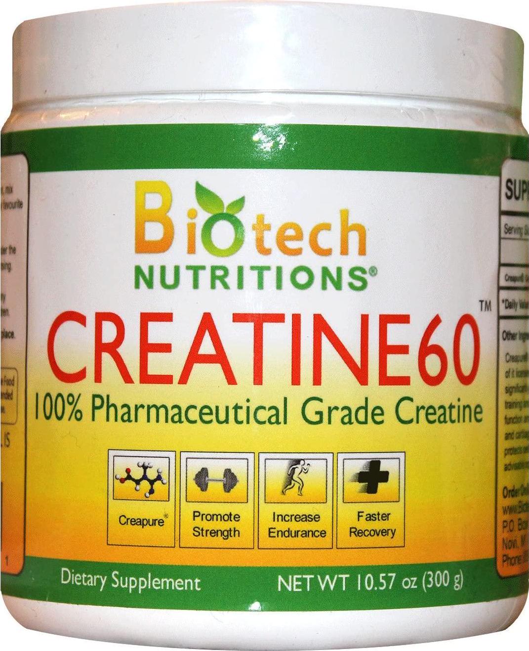 Biotech Nutritions Creatine 60 Dietary Supplement, 300 Gram