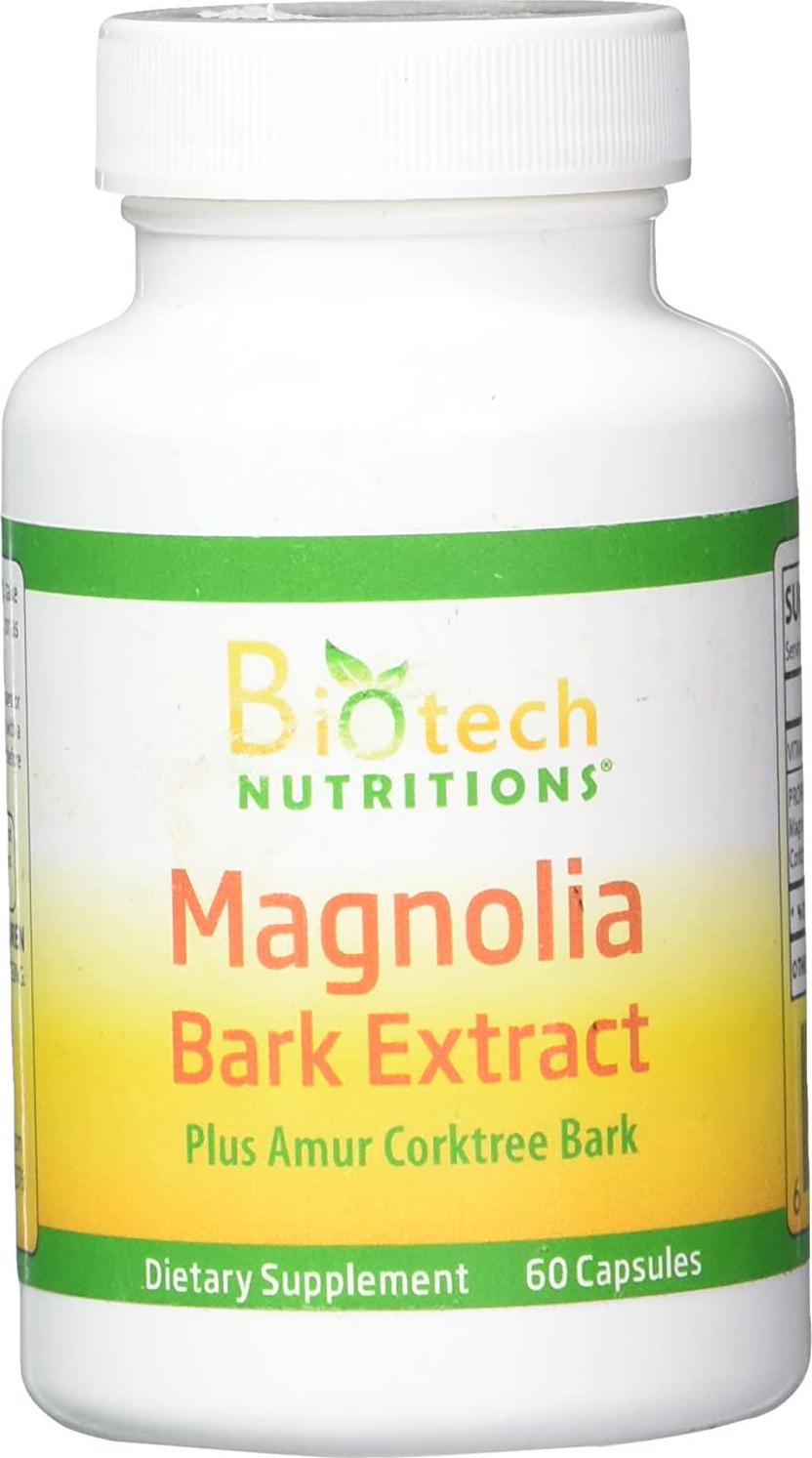 Biotech Nutritions Magnolia Bark Extract Plus Amur Corktree Capsules, 60 Count