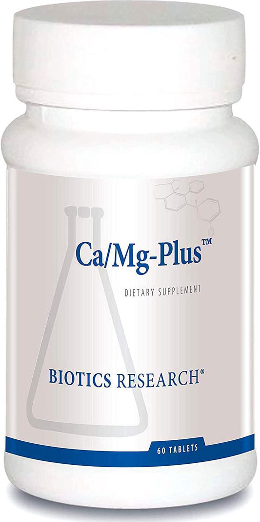 Biotics Research CaMg-Plus CalciumMagnesium Supplement with Parathyroid, Aids in Bone and Dental Health, Muscle Relaxation, Supports Cardiovascular Health, Thyroid Support 60 Tab