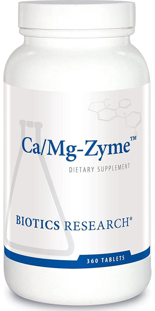 Biotics Research Ca/Mg-ZymeTM - 300 mg Calcium Citrate, Magnesium, Highly Absorbable, Tablet Form, Raw Organic Vegetable Culture, Bone Health, Heart Health, Weight Management 360ct