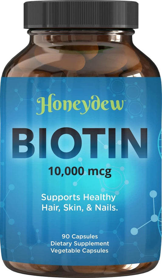 Biotin 10000mcg Hair Growth Vitamins - Natural Biotin Hair Vitamins for Faster Hair Growth Treatment and Nail Strengthener - Biotin for Hair Growth with Hair Skin and Nails Vitamins for Hair Regrowth