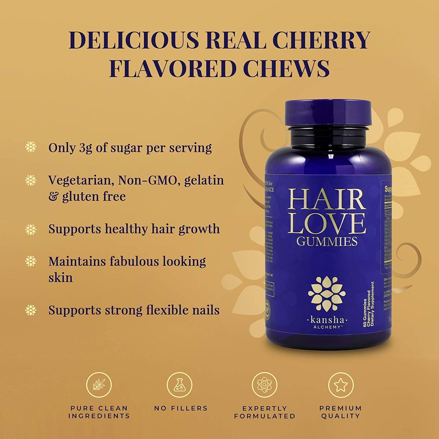 Biotin Gummies, Hair Growth Vitamins for Faster Hair Growth, Vitamin Gummies with Biotin 5000mcg, Nail Vitamins, Thickening Hair Vitamins, Thinning Hair Beard Regrowth, for Women and Men, 60 Gummies