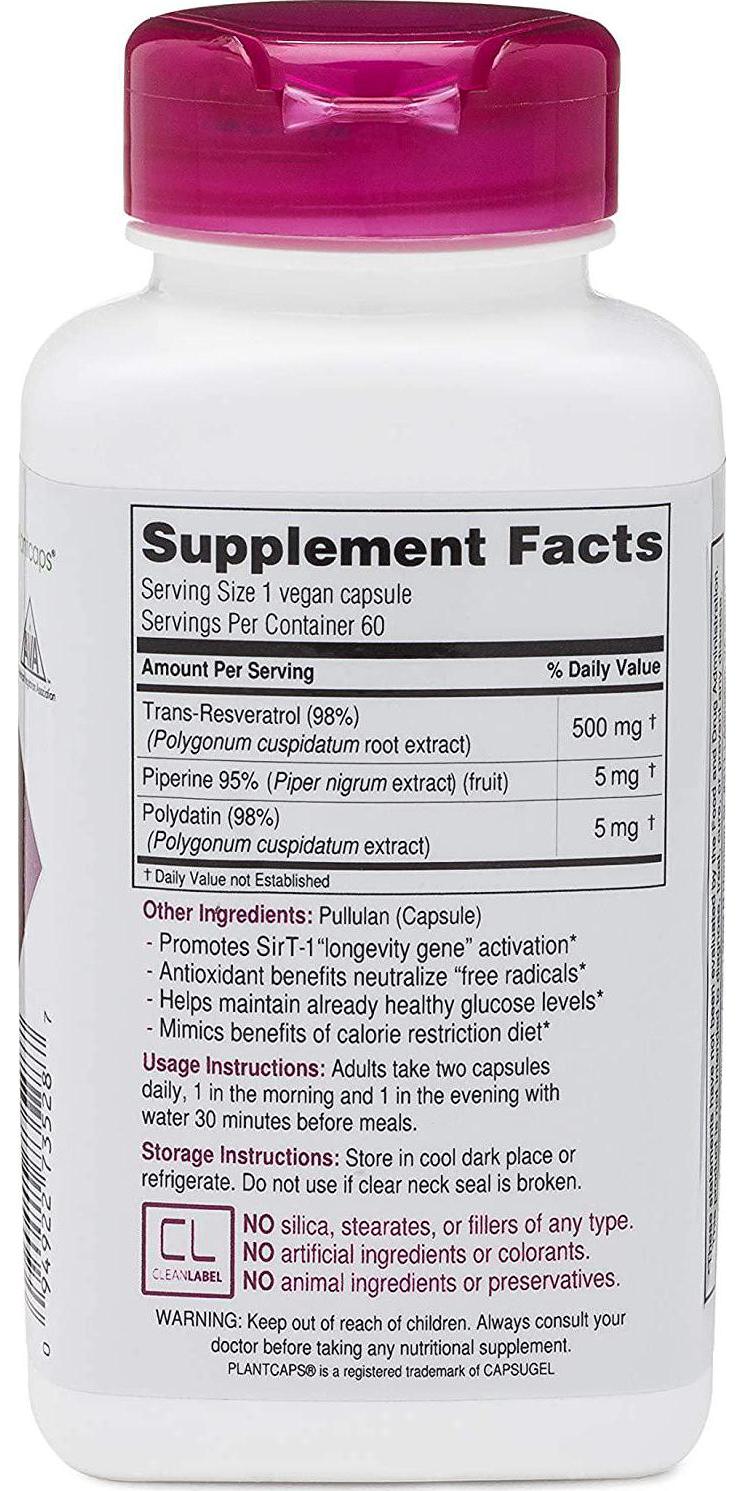 Biotivia - Bio Enhanced Transmax Resveratrol, 500 mg, 60 veggie capsules