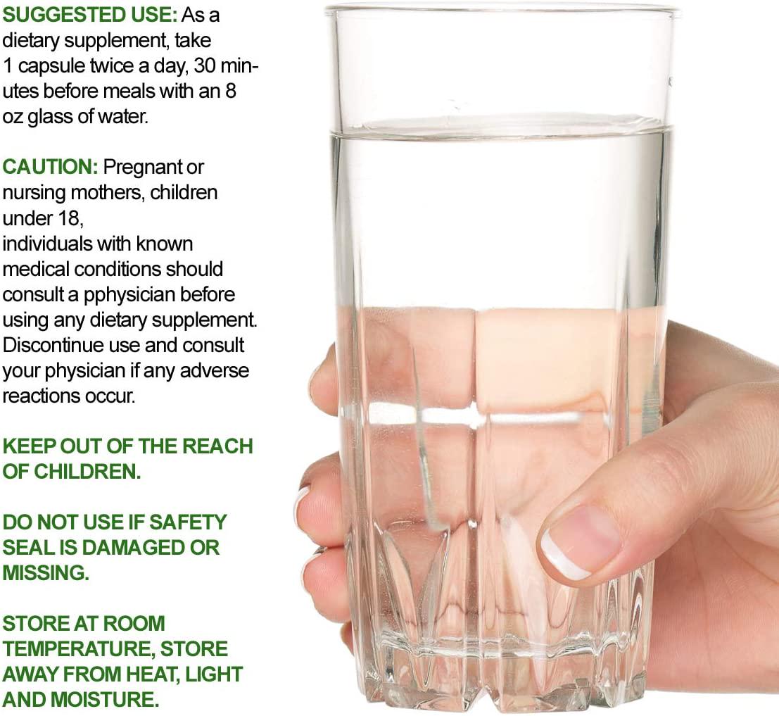 Bitter Leaf Capsules. Blood Sugar and Heart Health Support Supplement. Three (3) Bottles 3 Months Supplies) 750Mg.