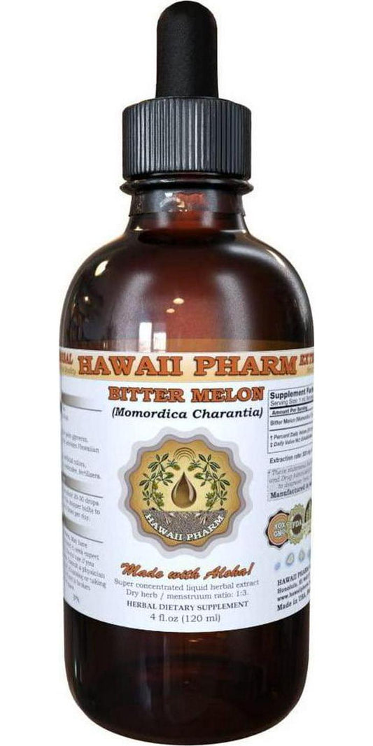 Bitter Melon Liquid Extract, Organic Bitter Melon (Momordica Charantia) Dried Fruit Tincture Herbal Supplement 2 oz