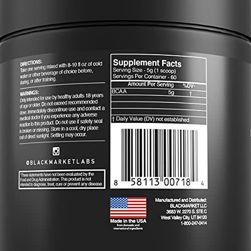 BlackMarket - Raw BCAA, 300 Grams