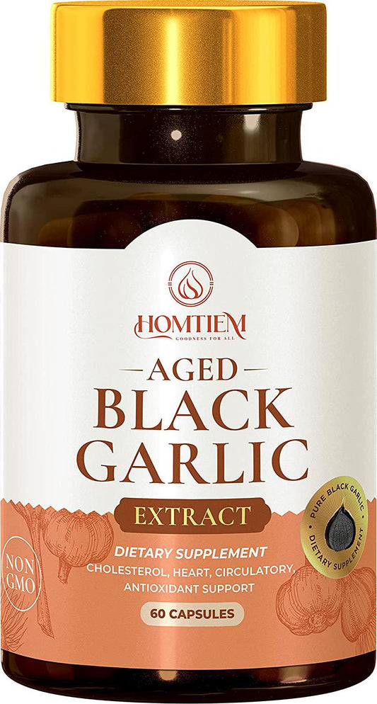 Black Garlic Capsule | 60 Capsules | Non-GMO, Gluten Free Supplement