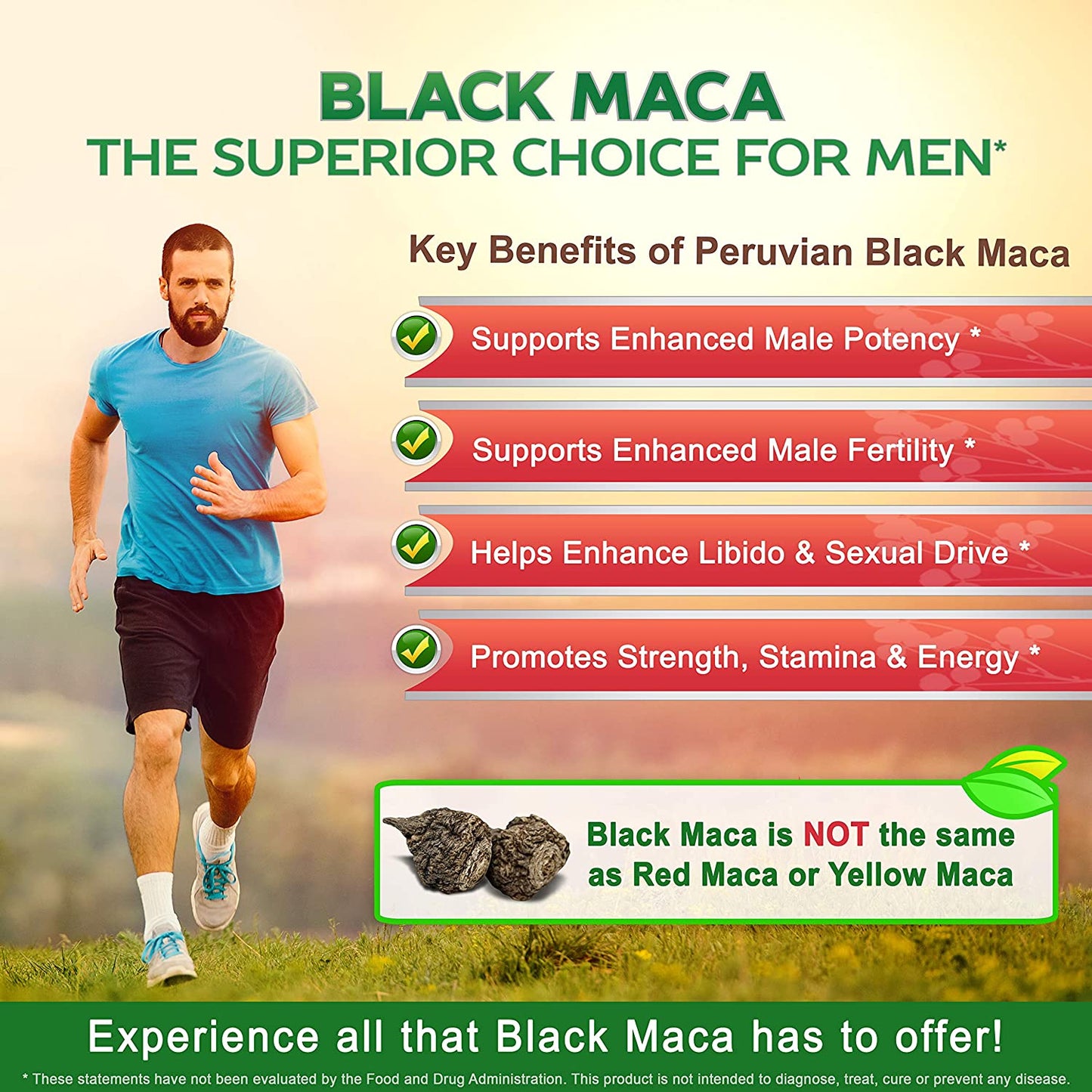 Black Maca Root - 180 Capsules - Max Strength 1000mg Per Serving - Gelatinized Maca Root Extract Supplement from Peru - Natural Pills to Support Health and Pure Energy - Non-GMO