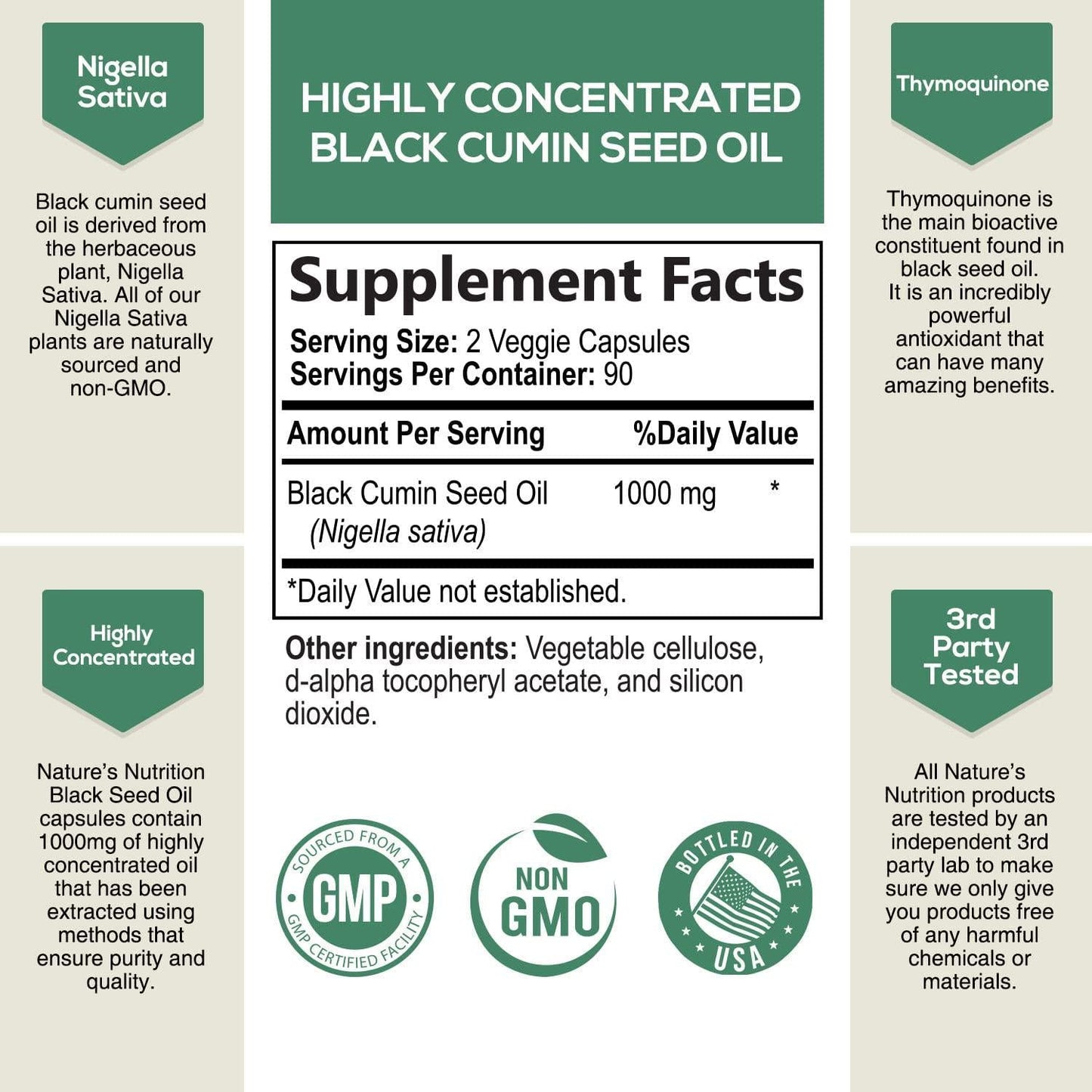 Black Seed Oil Capsules, 1000mg Premium Nigella Sativa Black Cumin Seed Oil, Non GMO, Vegetarian, Liquid Blackseed Oil Supplement (180 Capsules)