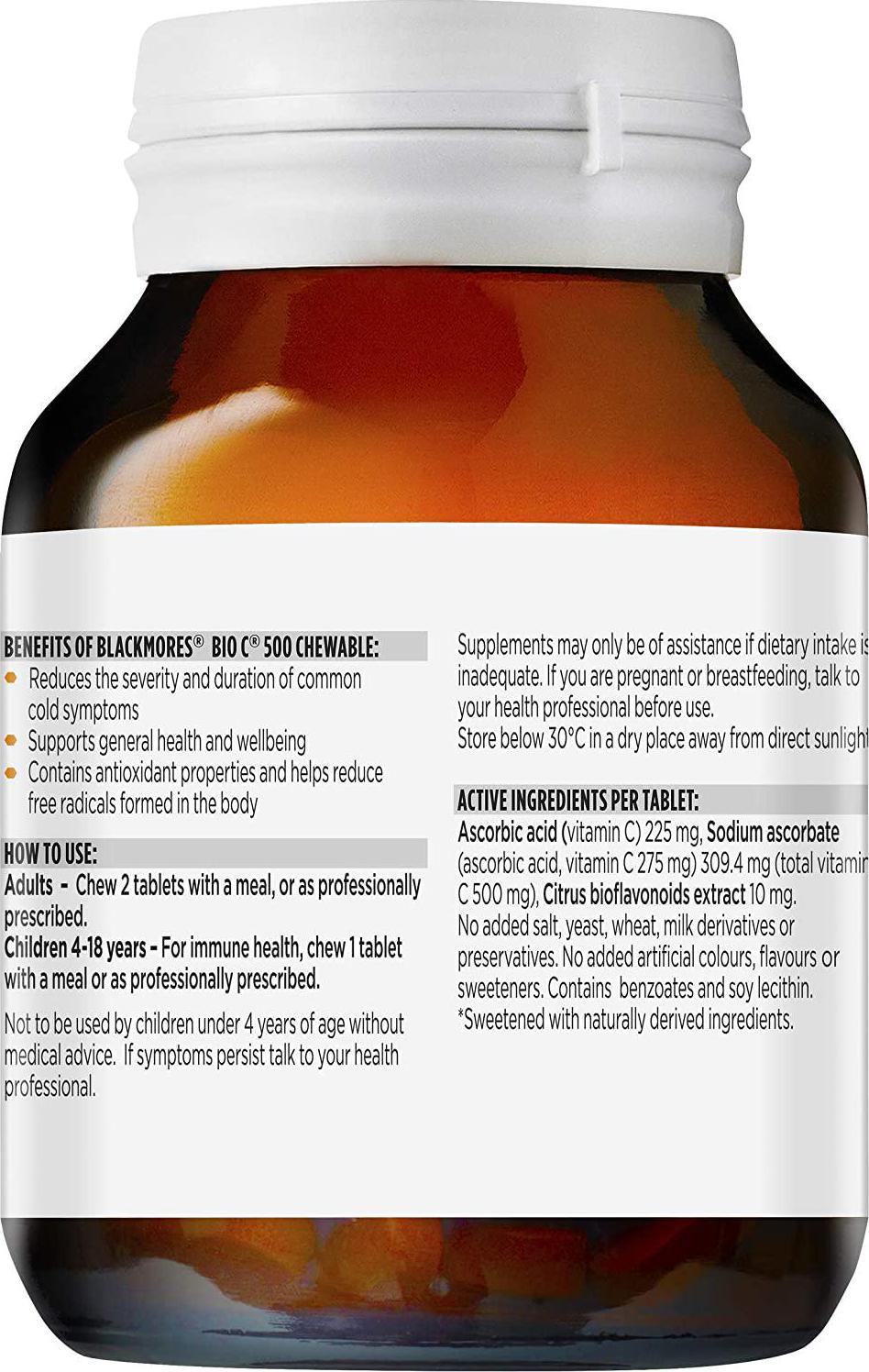 Blackmores Bio C Chewable 500 - 50 Tablets