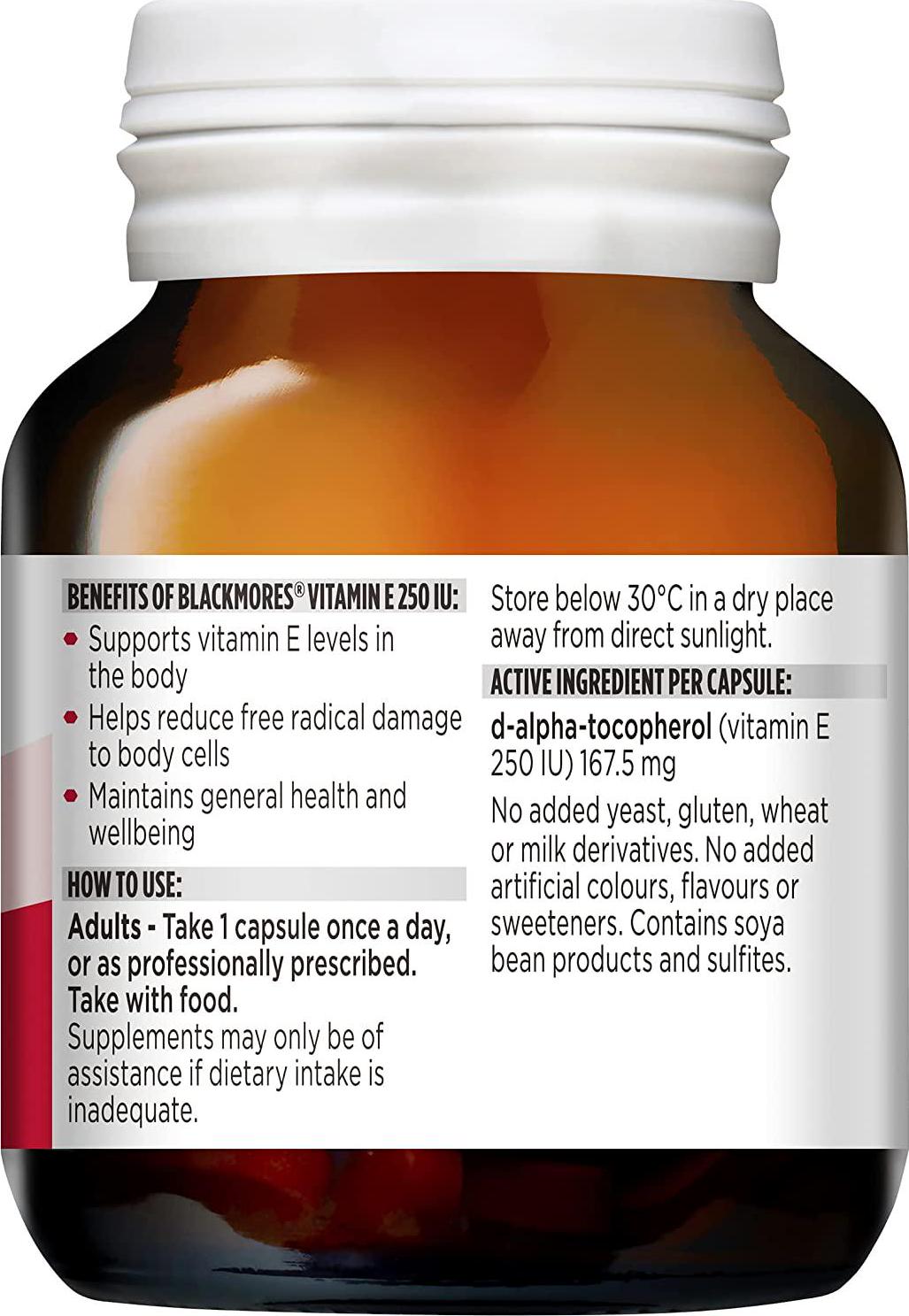 Blackmores Vitamin E 250IU 50 Capsules