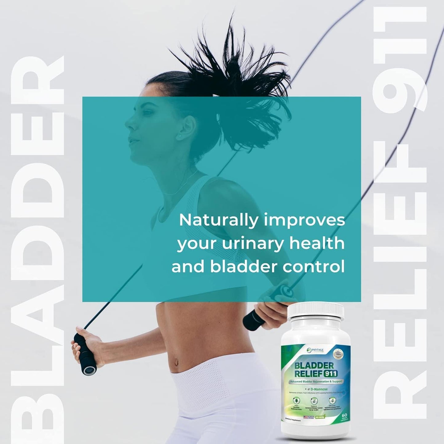Bladder Relief 911 Detoxifying Strength - Provides Support and Flush Impurities, 60 Veggie Capsules