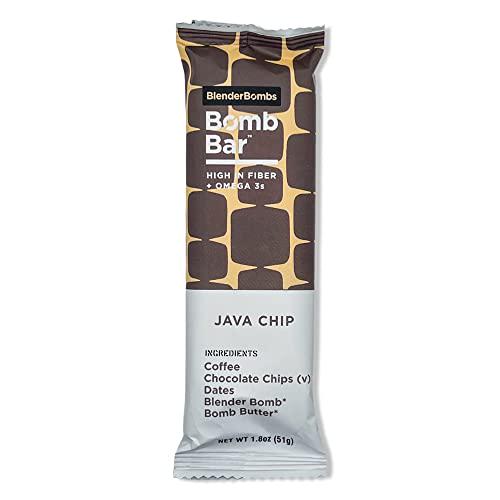 Blender Bombs Bomb Bar: Java Chip Case (9 Bars), Plant-Based Nutrition Bar
