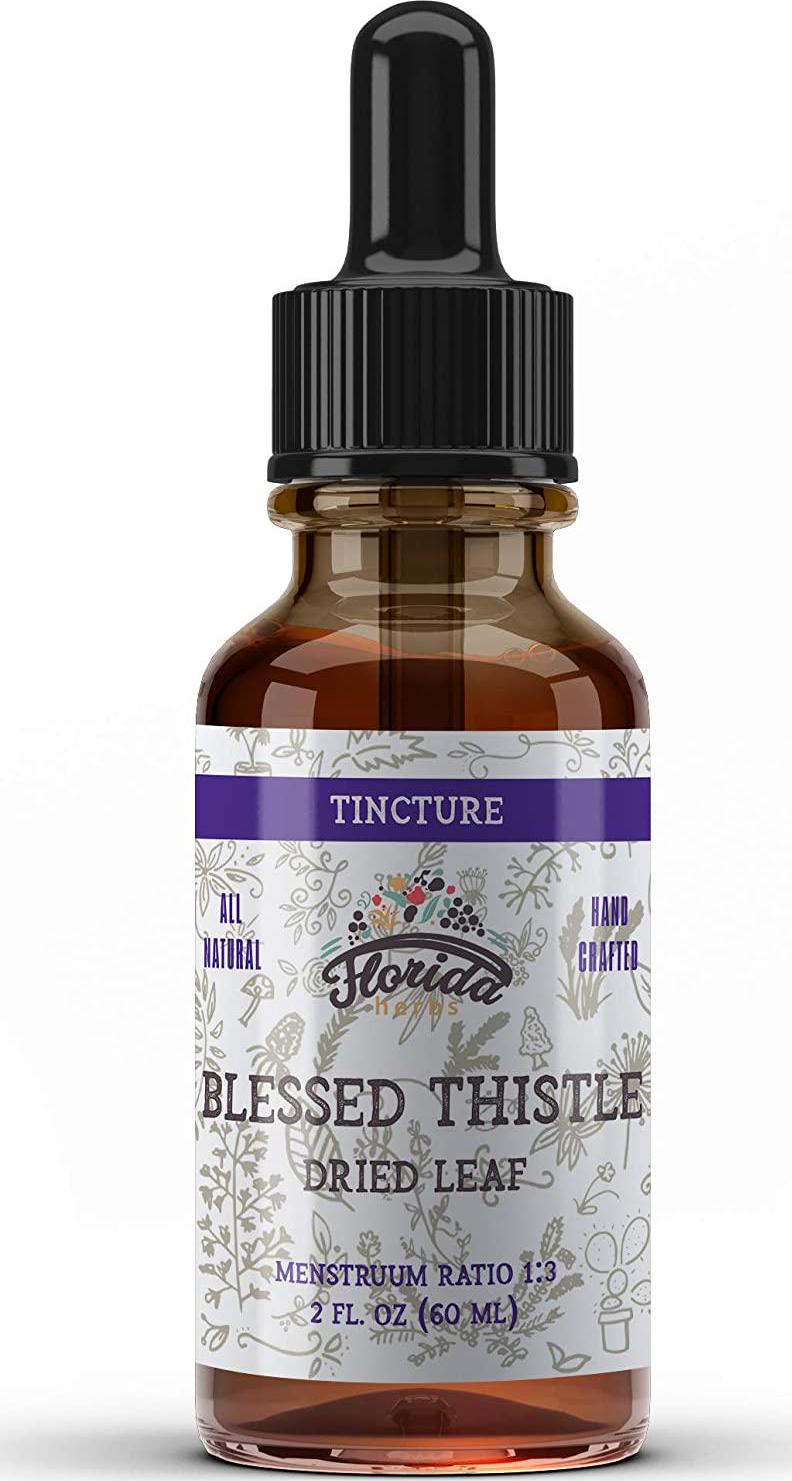 Blessed Thistle Tincture, Organic Blessed Thistle Extract (Cnicus benedictus) Herbal Supplement, Non-GMO in Cold-Pressed Organic Vegetable Glycerin, 700 mg, 2 oz (60 ml)
