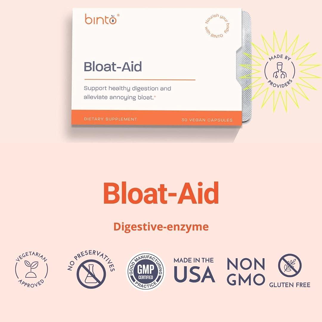 Bloat-aid | Digestive enzymes | Plant-Based Digestive Enzyme Supplements to Support Health Digestion and Cut Down on Bloat | Preservative-Free, Gluten-Free, Non-GMO