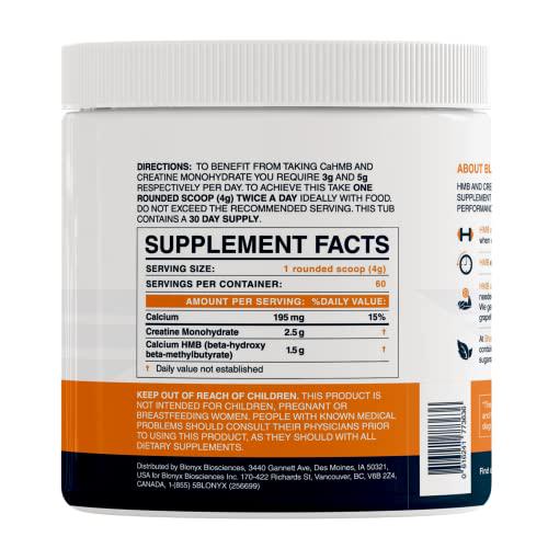 Blonyx HMB + Creatine - Improves Strength, Power, Lean Body Mass, Recovery - 30-Day Supply
