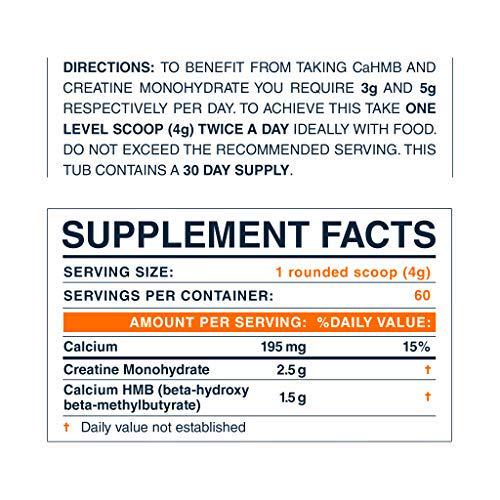 Blonyx HMB + Creatine - Improves Strength, Power, Lean Body Mass, Recovery - 30-Day Supply