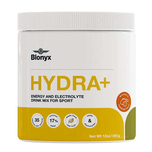 Blonyx Hydra+, Mango and Passionfruit, Energy and Electrolyte Drink Powder for Sport, 30 Servings, 345g