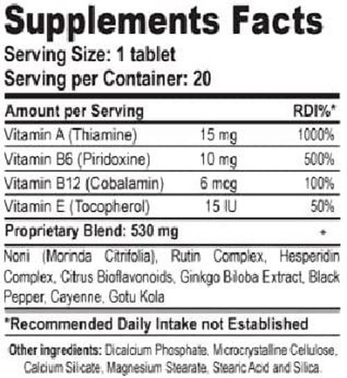 Blood - 60 Tablets - Improves Circulation - 100% Natural Dietary Supplement