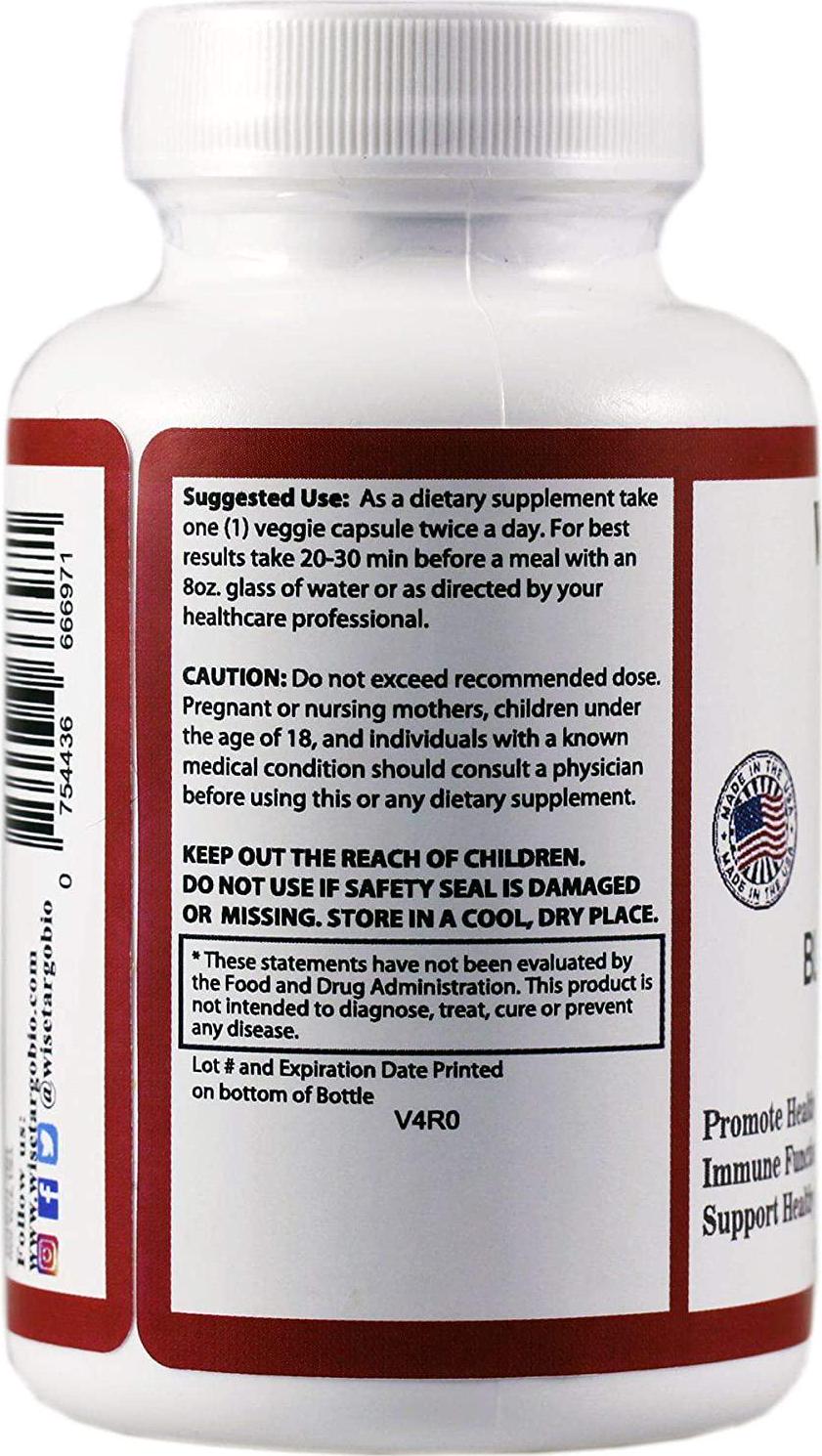 Blood Sugar Support - Controls Glucose, Cholesterol and Insulin, Healthy Heart, Made in USA