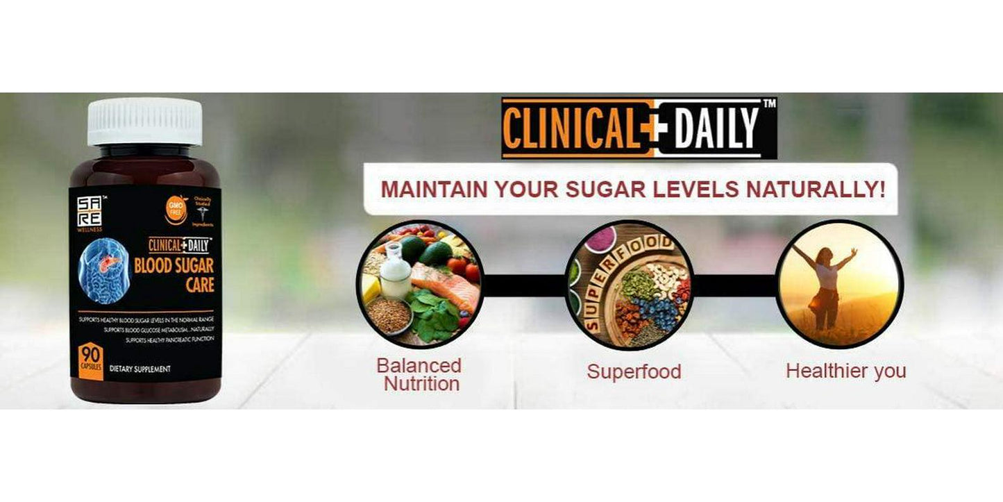 Blood Sugar Support and Glucose Metabolism Diabetes Supplement. Vitamins C B E, Magnesium, Zinc, Biotin, Alpha Lipoic Acid, Cayenne Pepper, Juniper Berries. 90 Bitter Melon Capsules. Clinical Daily