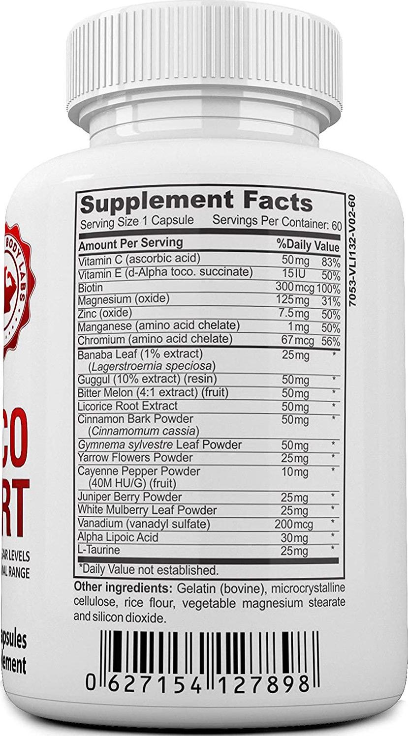 Blood Sugar Support with Banaba Leaf - Licorice Root and Alpha Lipoic Acid for Glucose Support