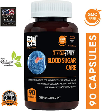 Blood Sugar Support and Glucose Metabolism Diabetes Supplement. Vitamins C B E, Magnesium, Zinc, Biotin, Alpha Lipoic Acid, Cayenne Pepper, Juniper Berries. 90 Bitter Melon Capsules. Clinical Daily